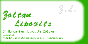 zoltan lipovits business card